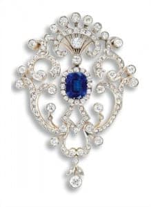 Broche Saphir