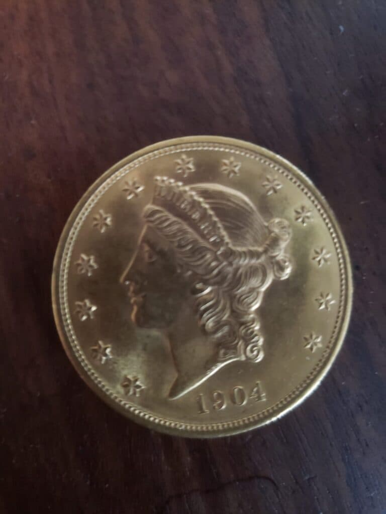 Estimation de valeur pour une authentique pièce de monnaie américaine en or de l’année 1904