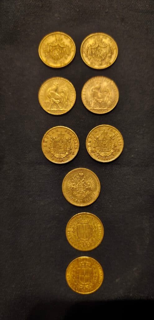 Estimation d’un ensemble de 9 pièces d’or anciennes françaises et européennes Estimation d’un ensemble de 9 pièces d’or anciennes françaises et européennes