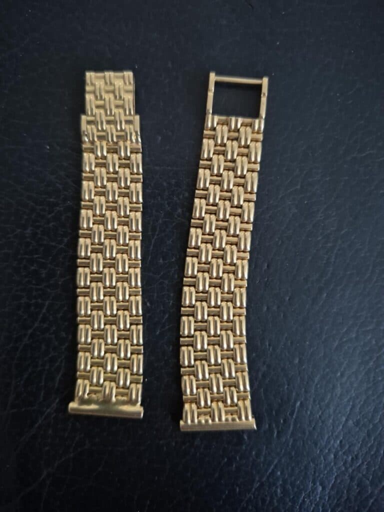 Estimation d’un bracelet montre Rolex en or 18k à maillons tressés Estimation d’un bracelet montre Rolex en or 18k à maillons tressés