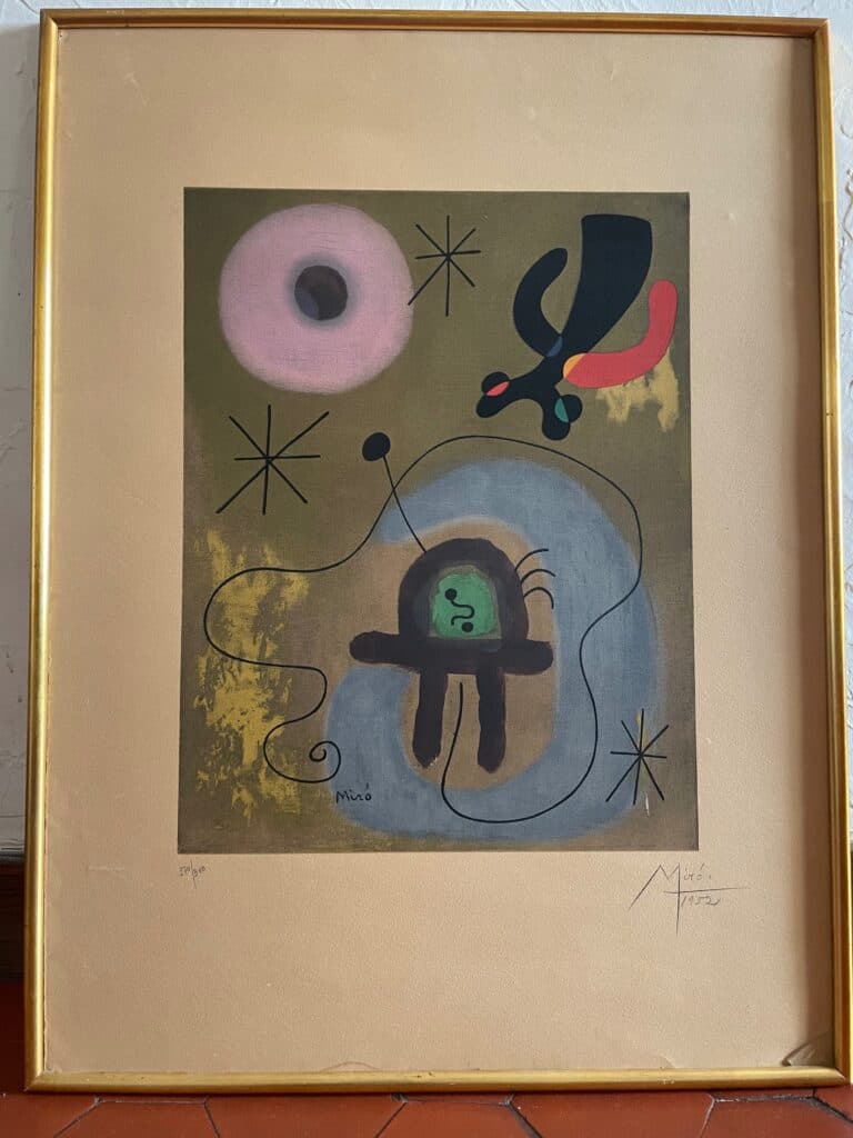 Lithographie signée de Joan Miró, 1952, numérotée 270/300 Lithographie signée de Joan Miró, 1952, numérotée 270/300